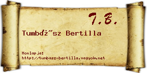 Tumbász Bertilla névjegykártya